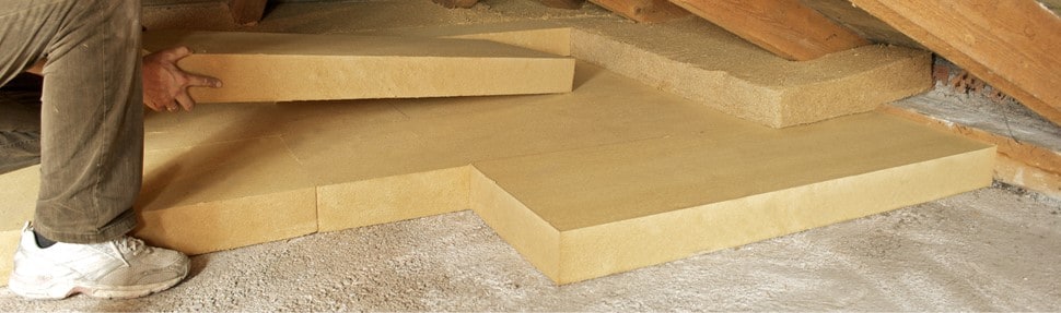 Holzfaserdämmplatte für die oberste Decke - Bauhandwerk
